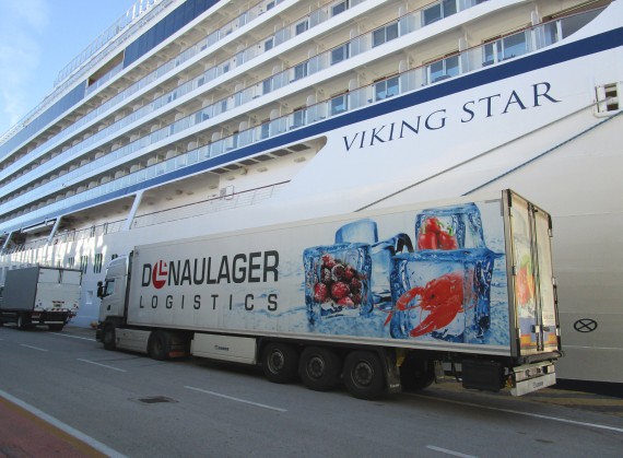 Seit rund einem Jahr beliefert DONAULAGER LOGISTICS Mittelmeer-Kreuzfahrtschiffe mit Lebensmitteln und Getränken. 